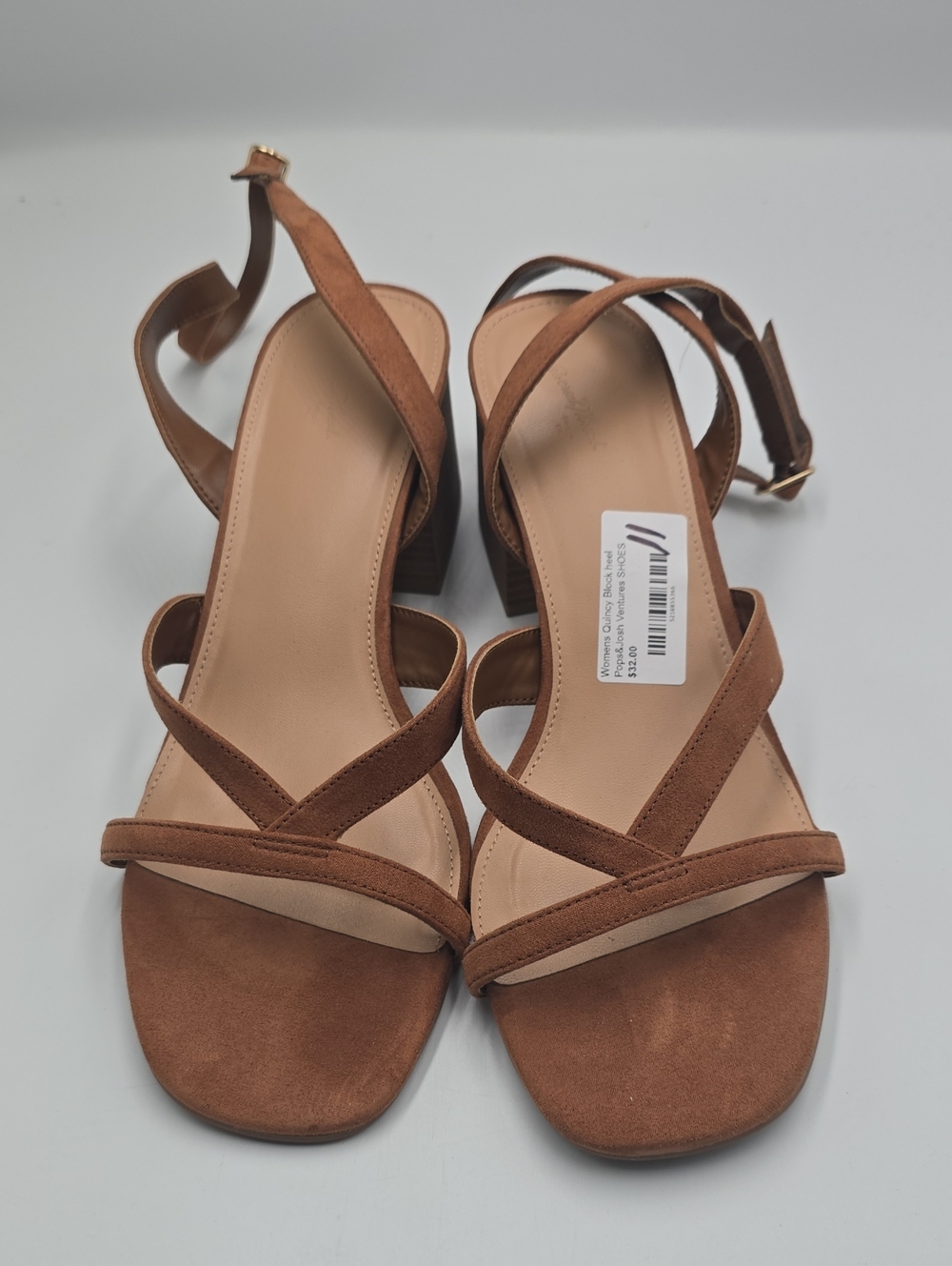 Universal Thread Tan Strappy Block Heel Sandals